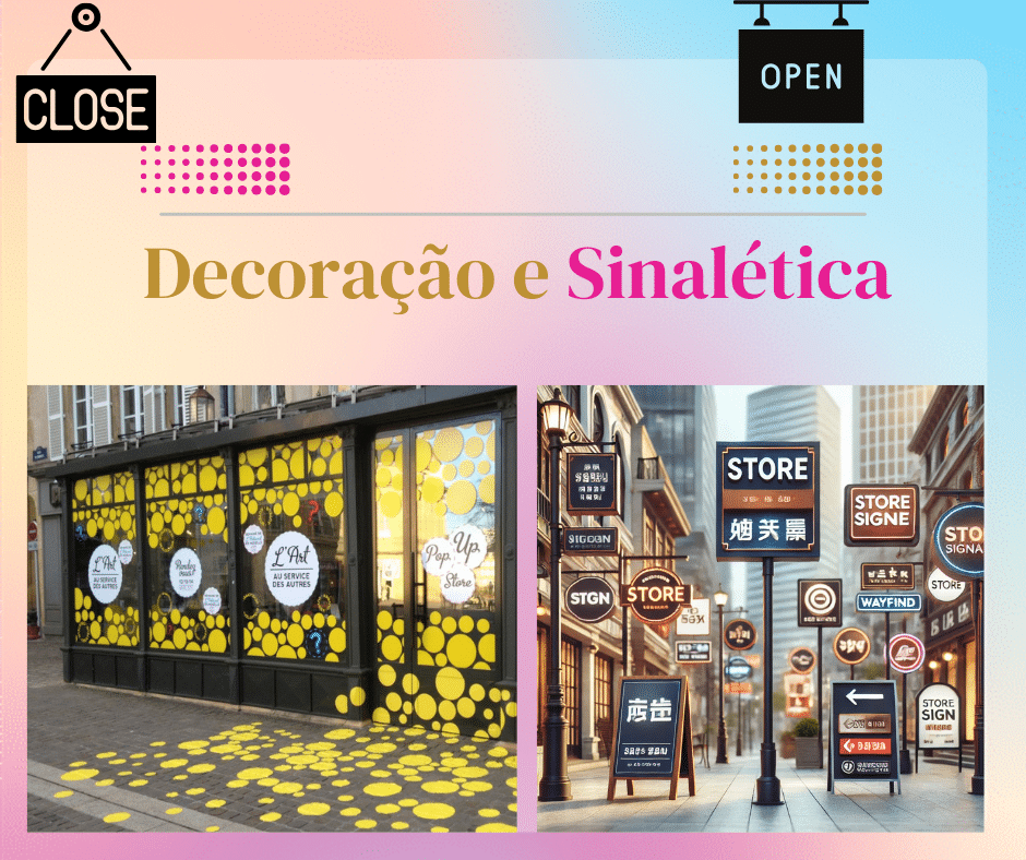 Decorações de Vitrine e Sinalética 